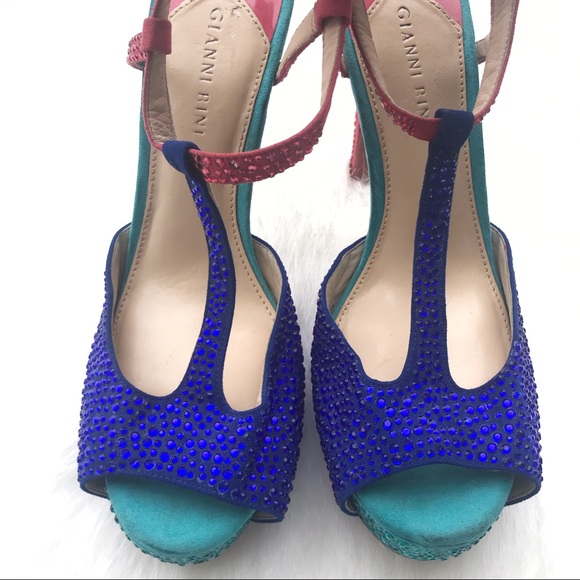 gianni bini rhinestone heels